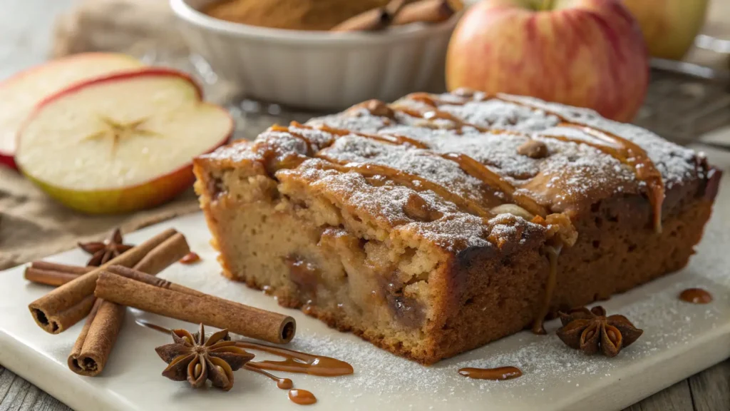 Can You Use Heavy Cream Instead of Milk in Cake? 3 a freshly baked Apple Spice Cake with a golden-brown crust