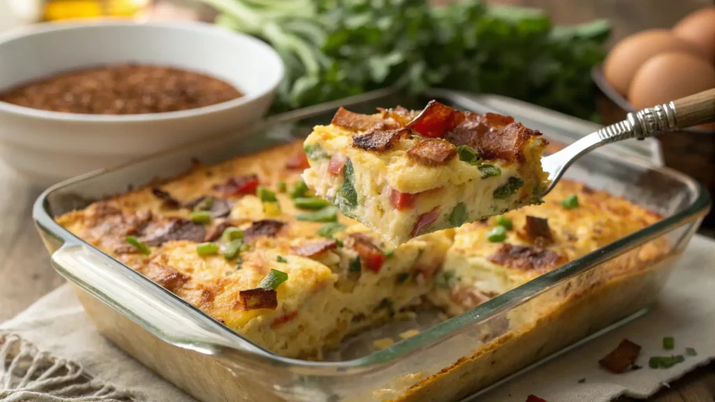 Gluten-Free Breakfast Casserole Recipes: Delicious and Easy to Make 1 a golden, fluffy gluten-free breakfast casserole fresh out of the oven.