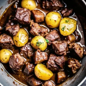 The Best Crockpot Garlic Butter Beef Bites with Potatoes 2 Crockpot Garlic Butter Beef Bites