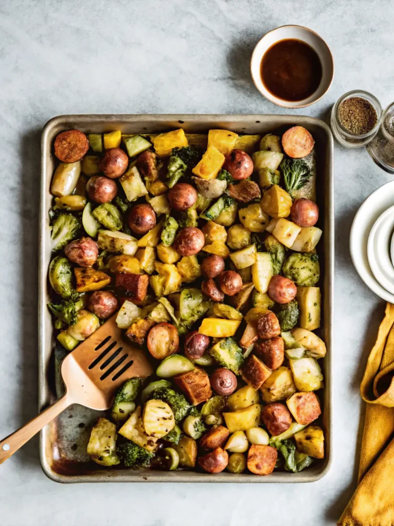 Loaded Autumn Veggie Sheet Pan Dinner (One Pan!) for Cozy Nights 1 Loaded Autumn Veggie Sheet Pan Dinner - 2