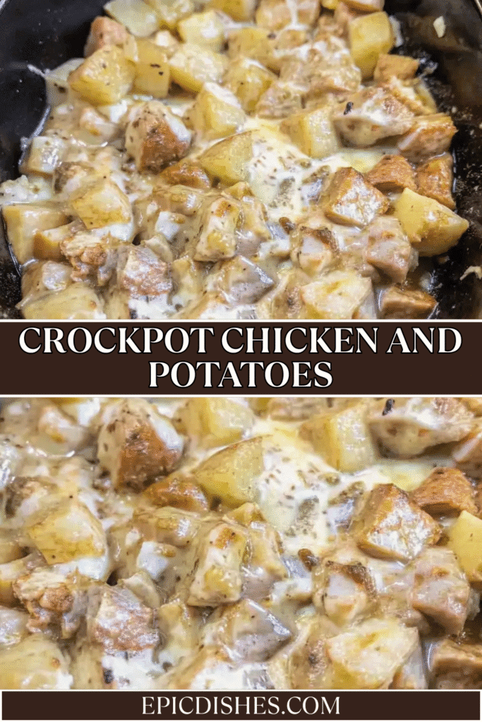 The Ultimate Crockpot Garlic Parmesan Chicken and Potatoes 1 Crockpot Chicken and Potatoes PIN