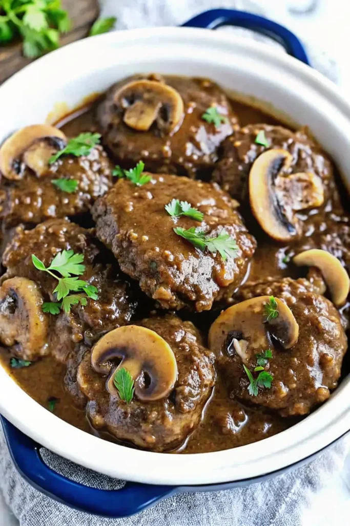 The Best Slow Cooker Salisbury Steak: The Ultimate Comfort Food 1 Slow Cooker Salisbury Steak