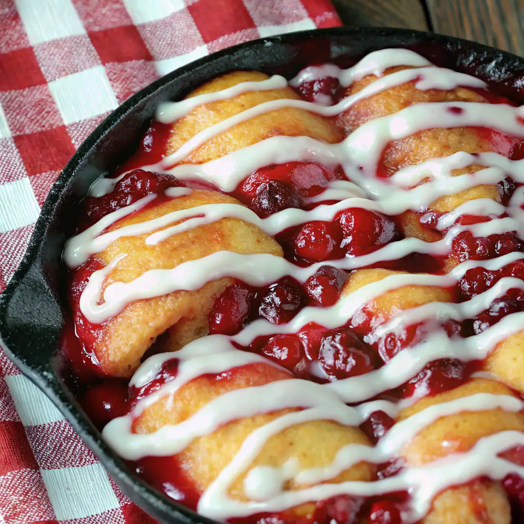 Easy Cast Iron Skillet Cherry Cobbler (6-Ingredient Biscuit Hack) 2 2 22
