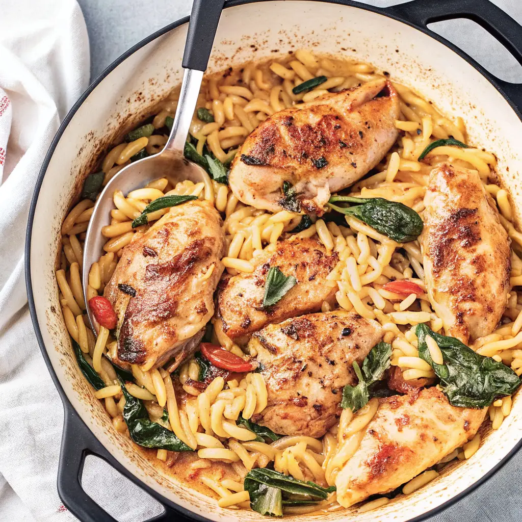 Sun Dried Tomato Chicken Orzo