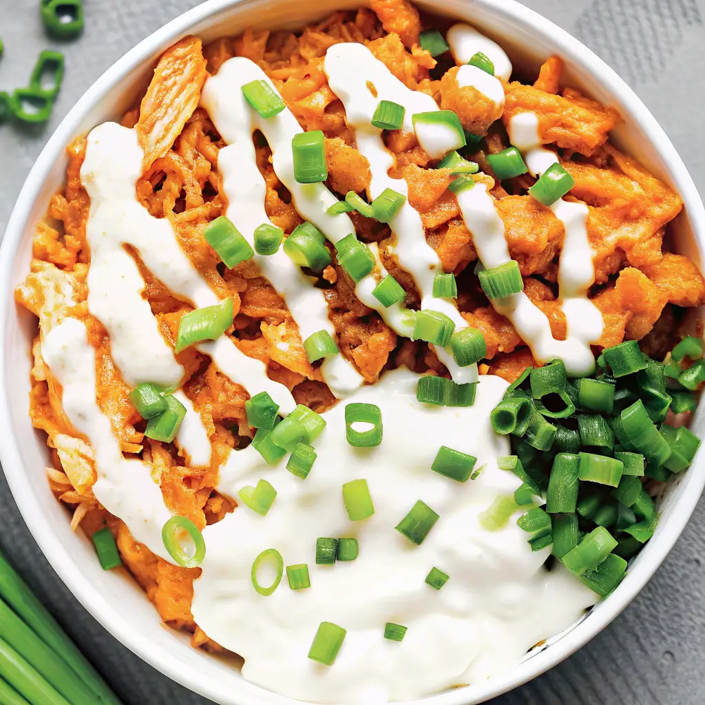 Buffalo Chicken Cottage Cheese Bowl