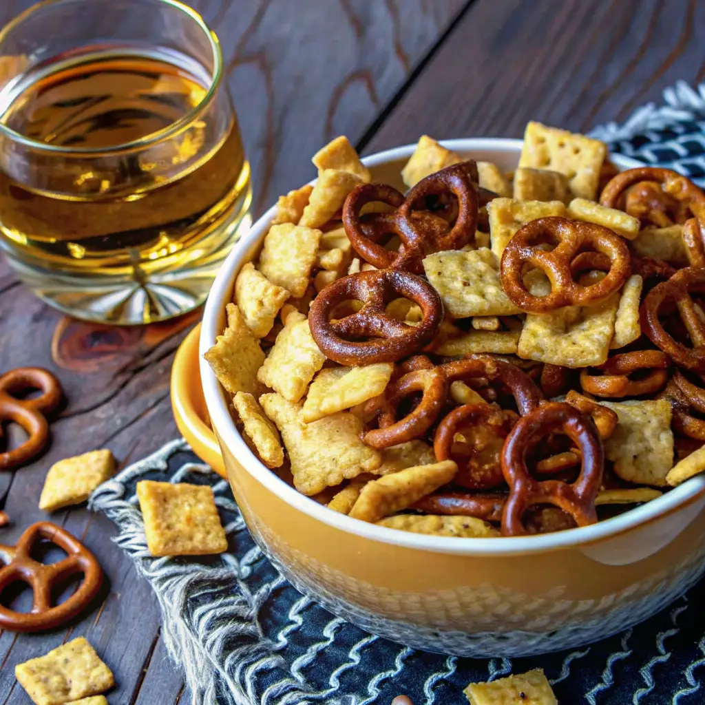 Spicy Cheese Cracker Snack Mix