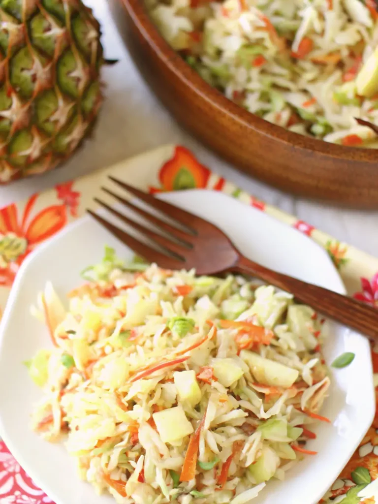 Creamy Pineapple Slaw (Easy 10-Minute Sweet & Tangy Side Dish) 2 pineapple slaw
