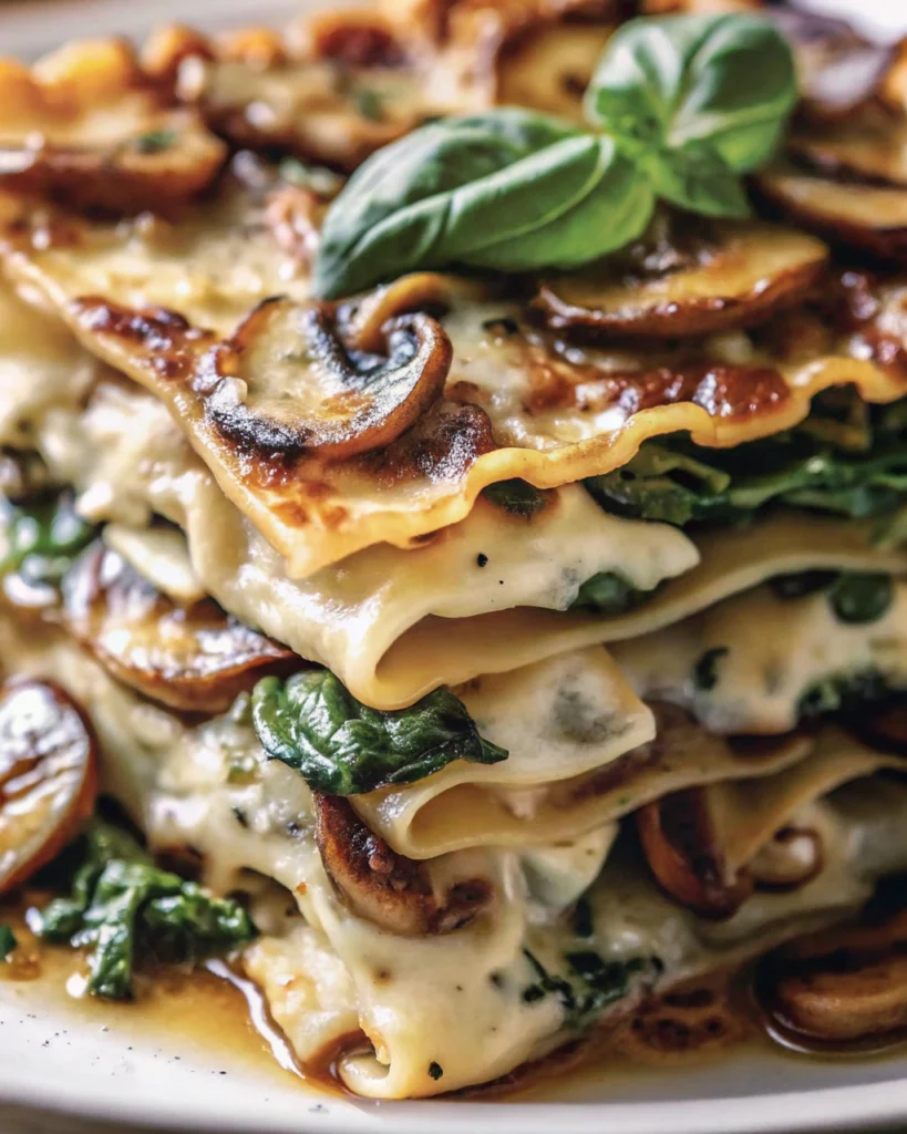 Mushroom and Spinach Lasagna