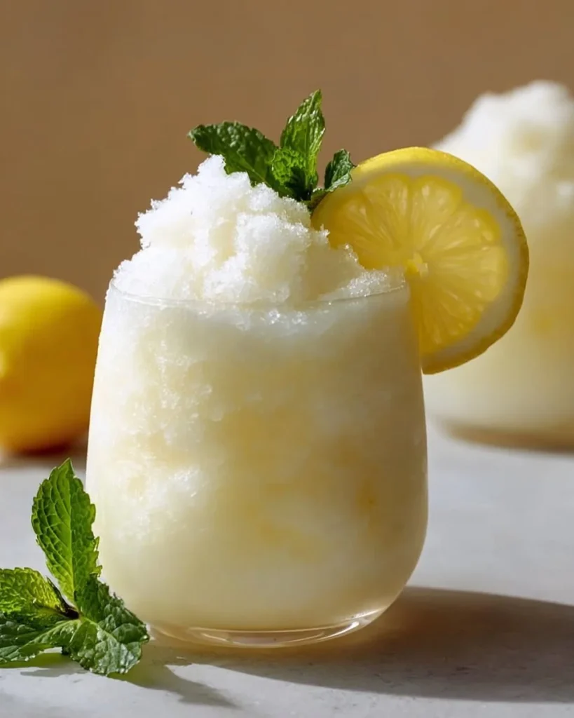 Refreshing Coconut Lemonade served in a glass with a lemon garnish