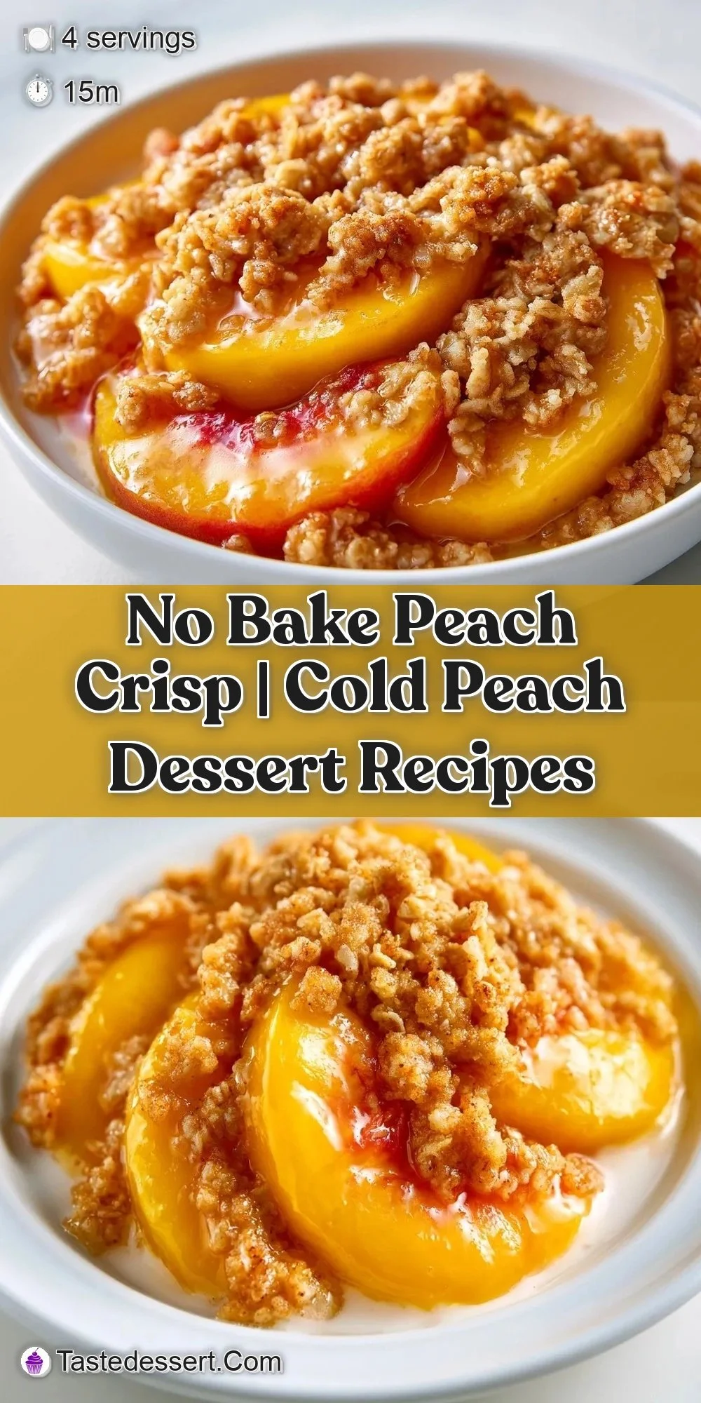 15-Minute No Bake Peach Crisp 1 15-Minute No Bake Peach Crisp