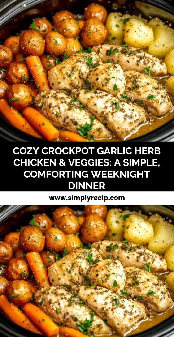 Cozy Crockpot Garlic Herb Chicken & Veggies