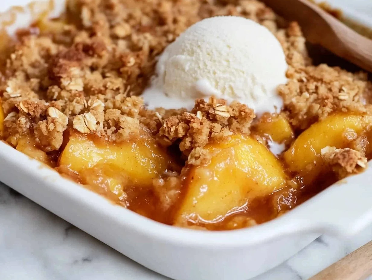 Easy Fresh Peach Crisp